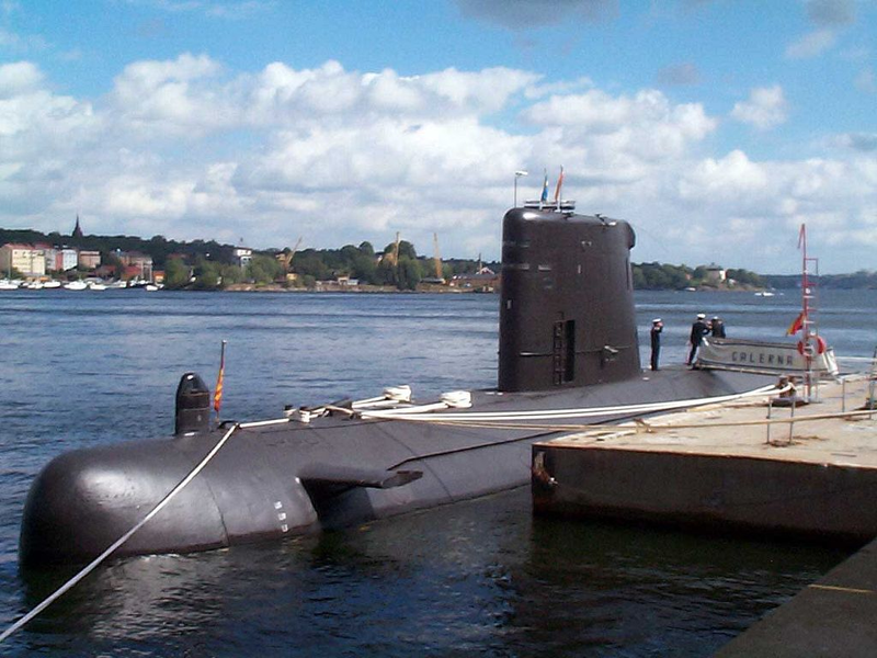 Submarino S70 de la clase Agosta o Galerna, el precursor del S80 actualmente en servicio.